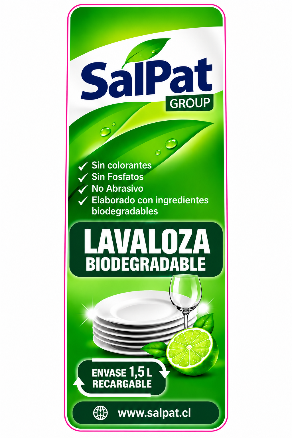 Lavaloza biodegradable SalPat 1,5 litros